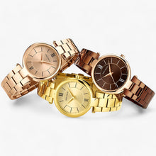 Elegant women's stainless steel quartz watch and minimalist dial