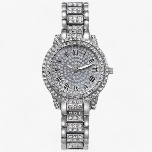 Elance | Clock with round zirconium stones