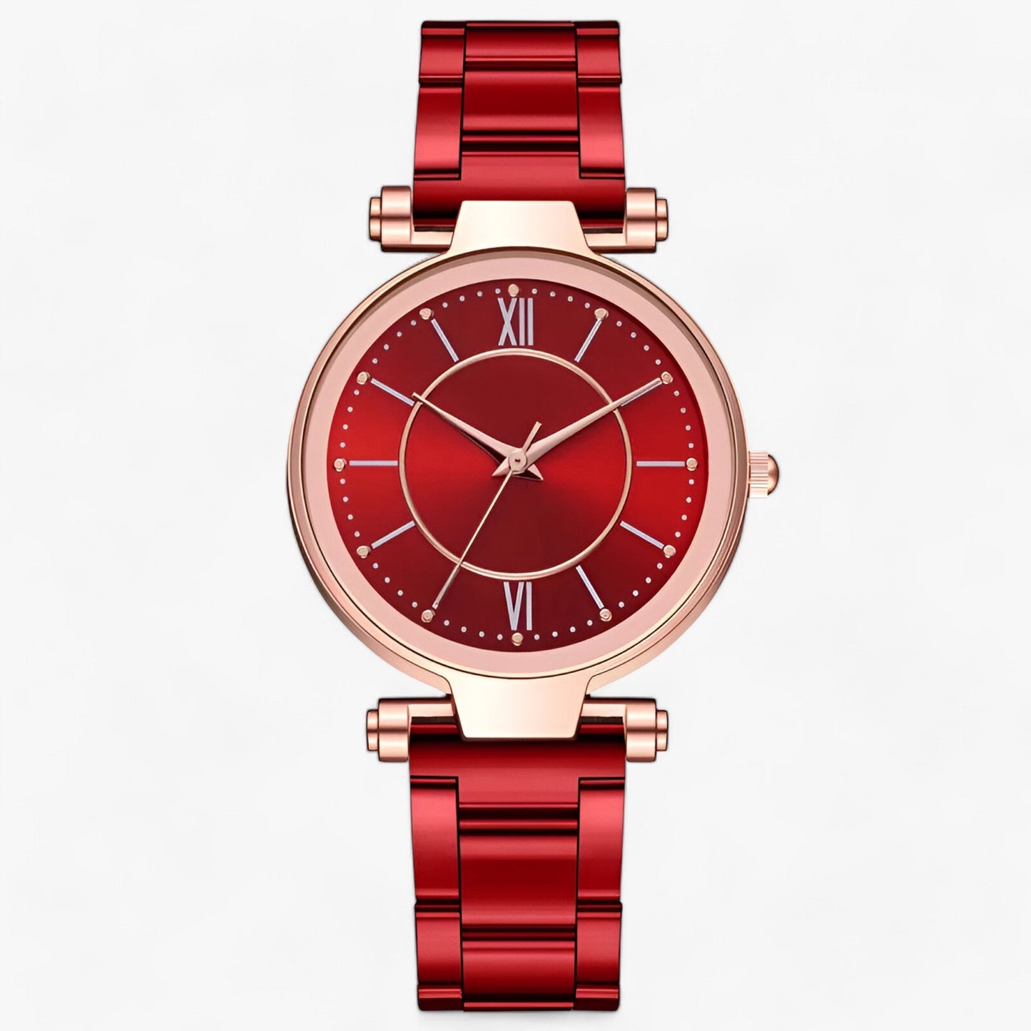 Premium stainless steel round watch