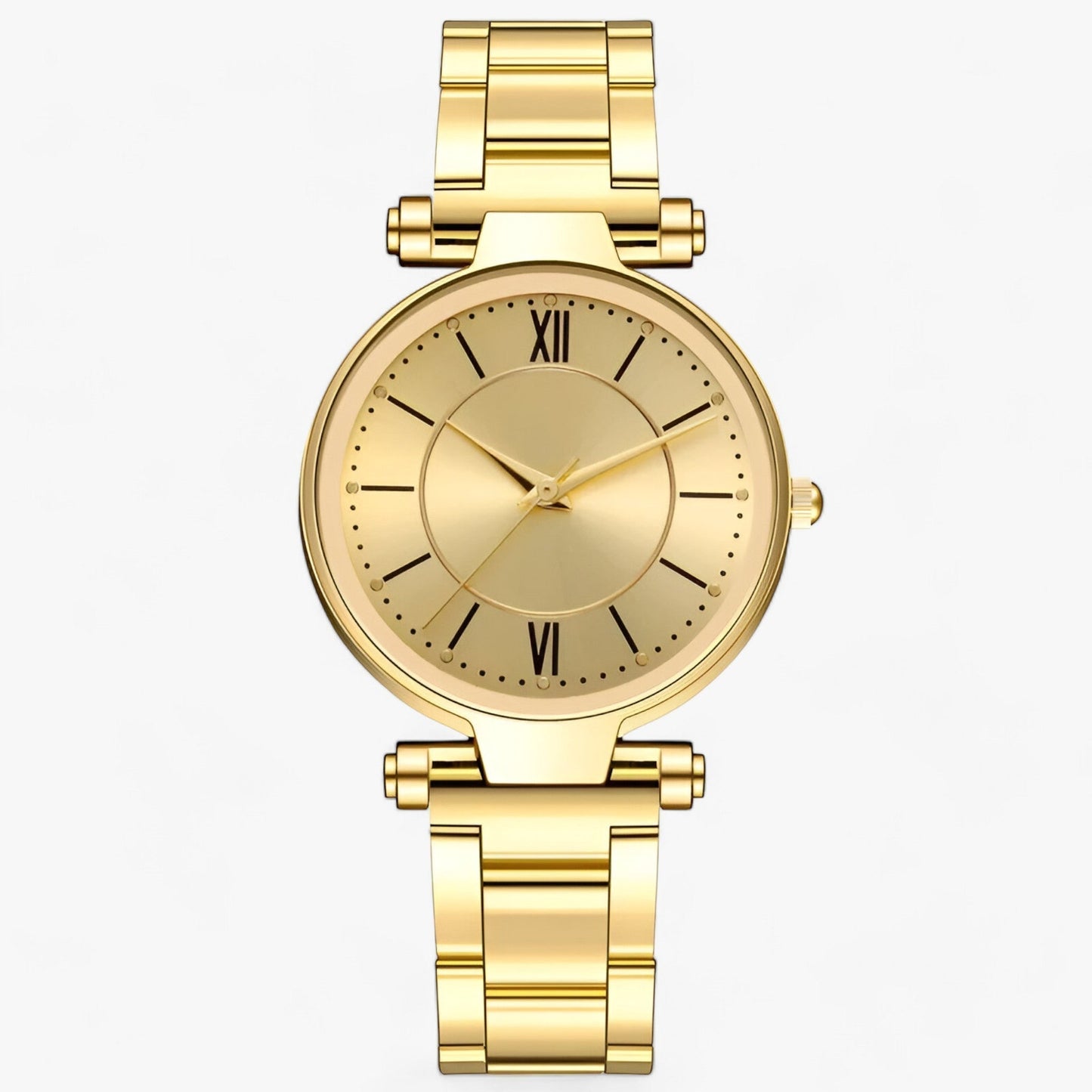 Premium stainless steel round watch