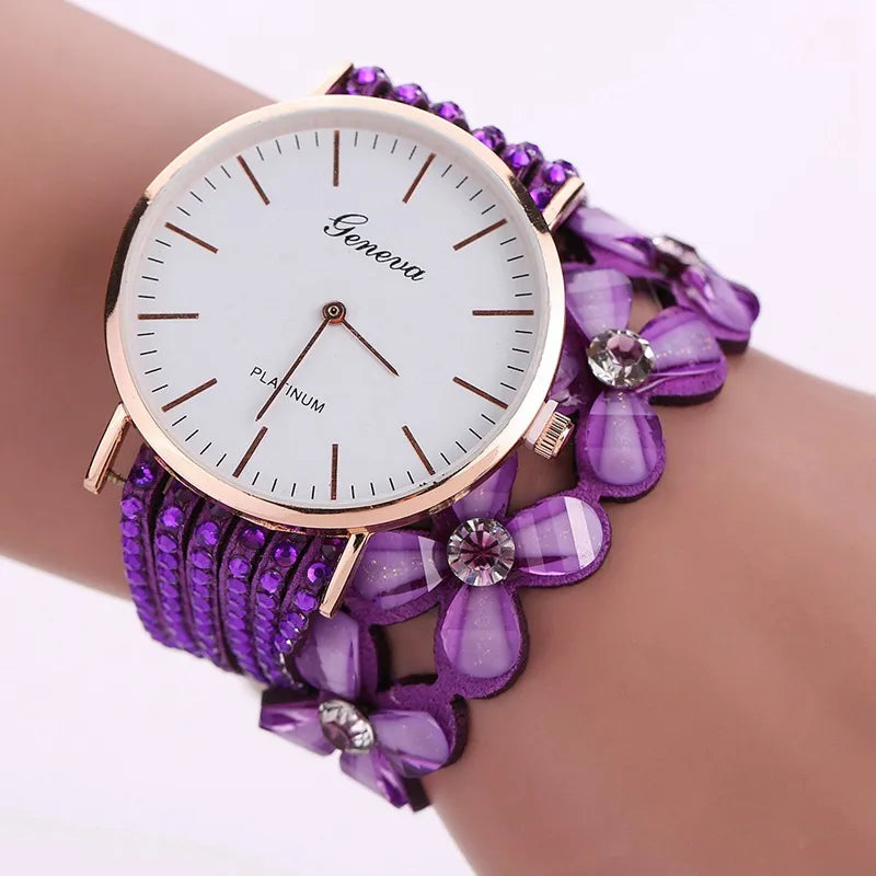Geneva Women’s Flower Quartz Watch