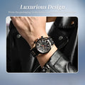 Dean | Men's Silicone Strap Sports Chronograph Quartz Watch | 35mm