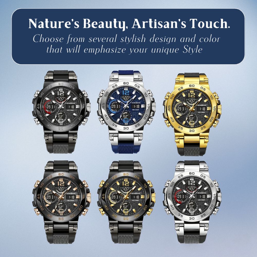 Nate | Men's Dual Display Digital Military Quartzwatch