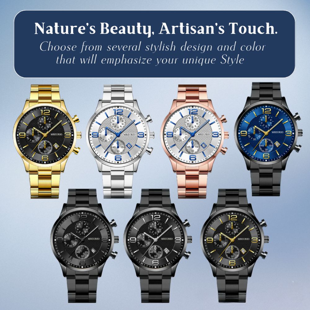 Eli | Premium Executive Men's Timepiece Watch | 41.5mm